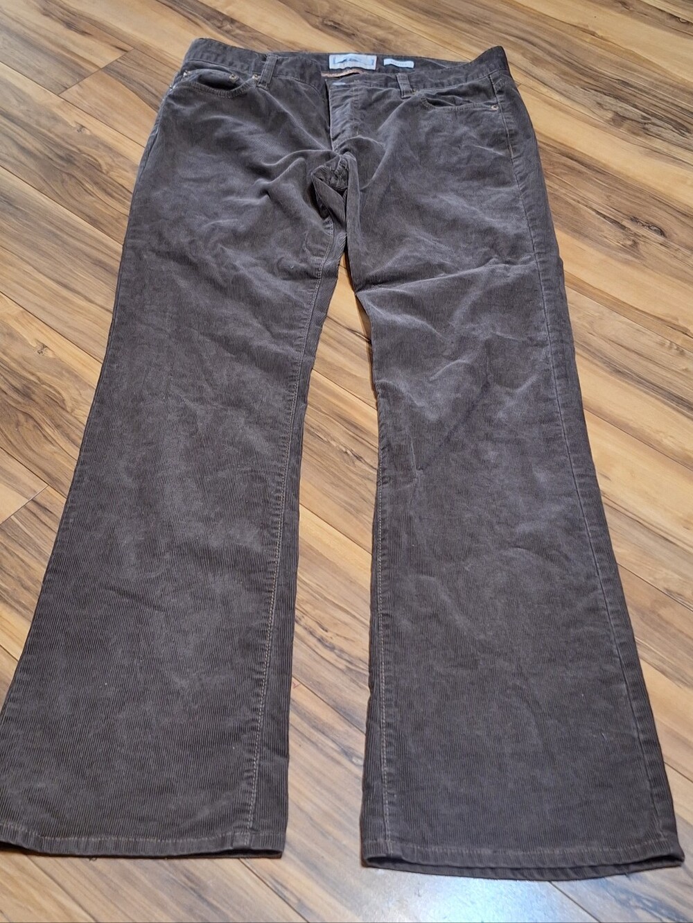 Old Navy Womens 10 30" Fall chocolate brown boho retro Y2K corduroy flare pants